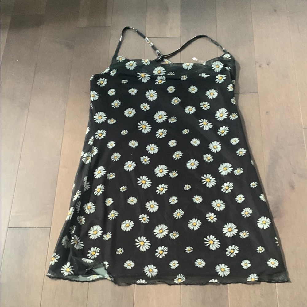 Full Tilt Black Floral Spaghetti Strap Top
